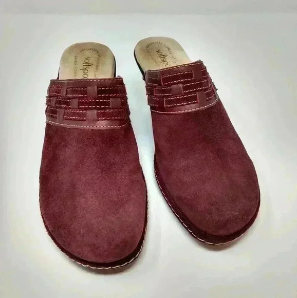 Softspots burgundy mules sz8 - Picture 1 of 6